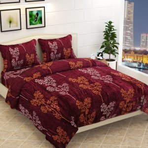 Buy Queen Size Winter Bedsheets With 2 Pillow Covers