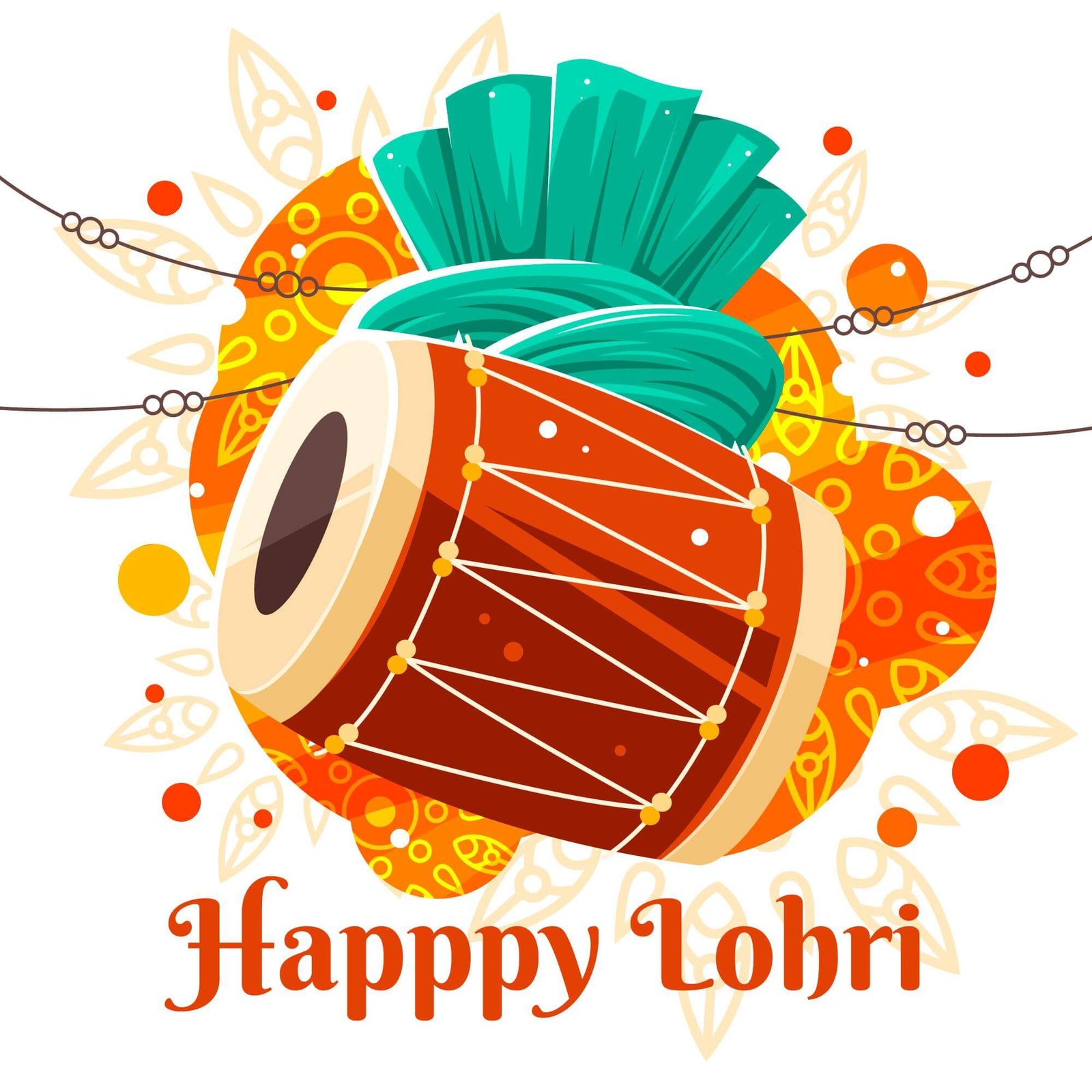 Happy Lohri festival of punjab India background Stock Vector | Adobe Stock